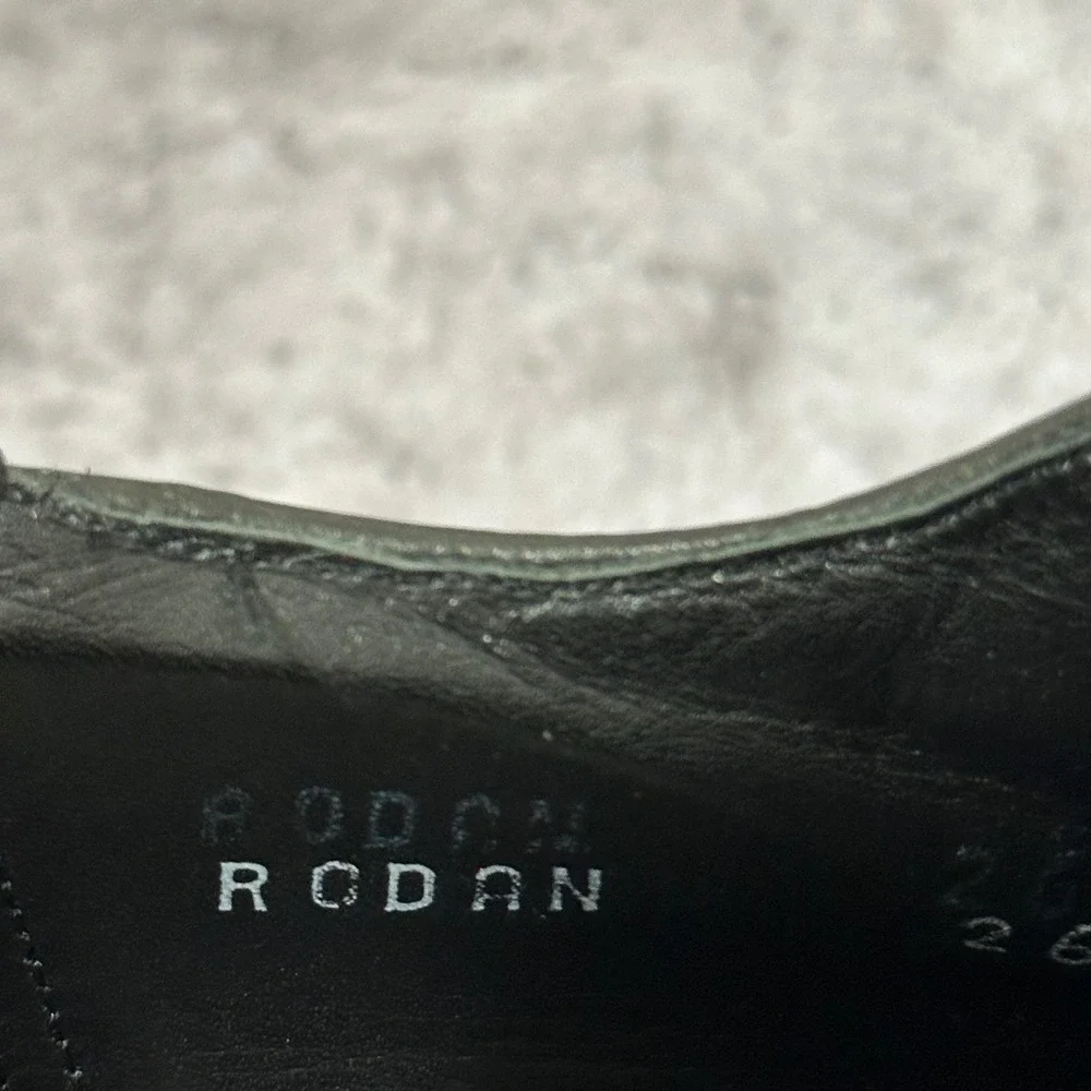 Mezlan Rodan Oxfords Mens 9.5 Black Leather Square Toe Lace Up Platform Spain